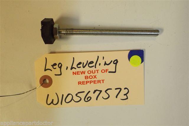 WHIRLPOOL DISHWASHER W10567573 Leg, Leveling NEW W/O BOX WHIRLPOOL DISHWASHER W10567573 Leg, Leveling NEW W/O BOX